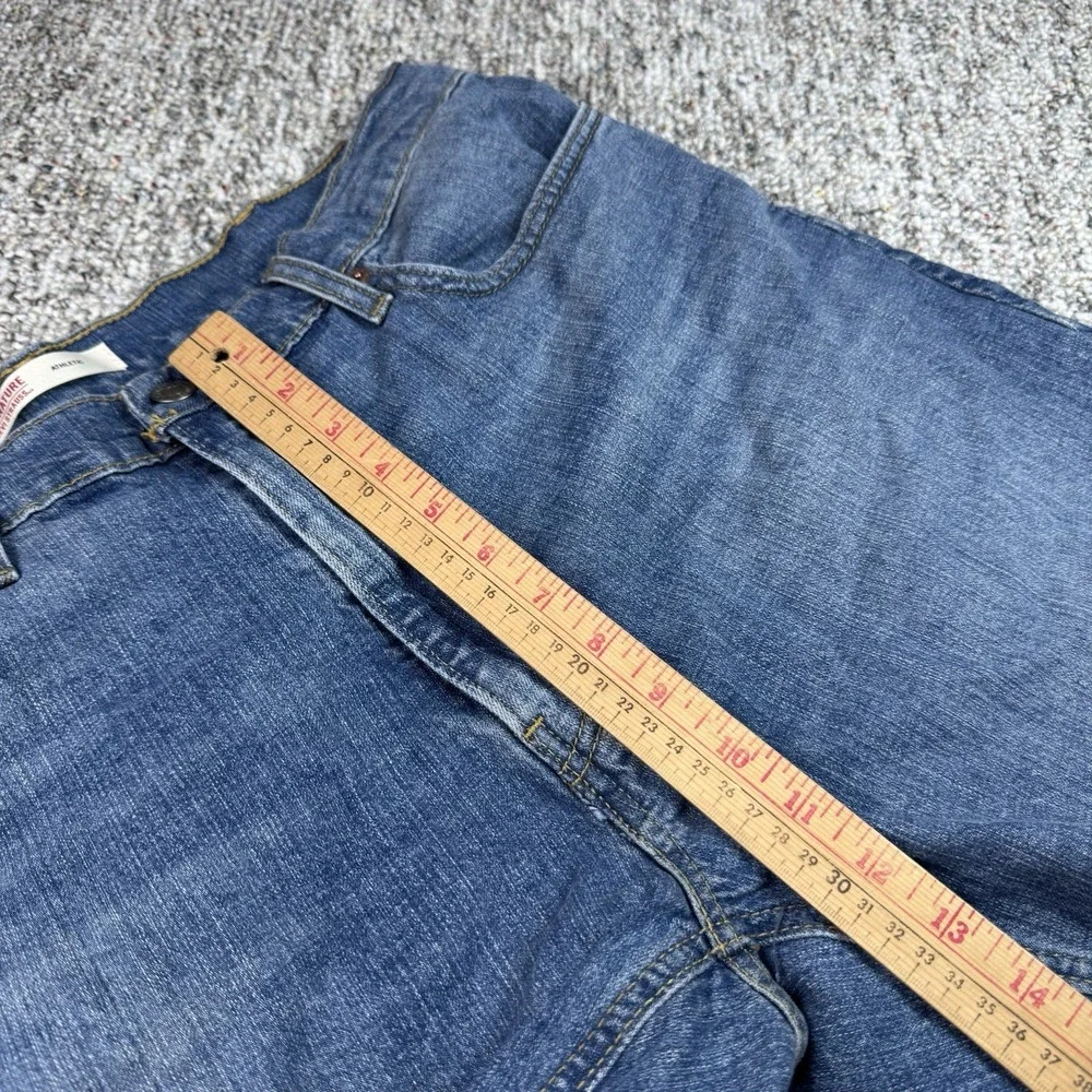 Levis Signature Jean Shorts Mens 38 Jorts Athletic Cut Off Blue Denim Frayed